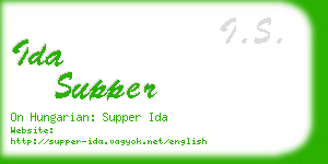 ida supper business card